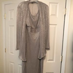 Ankle Length Silver Gown